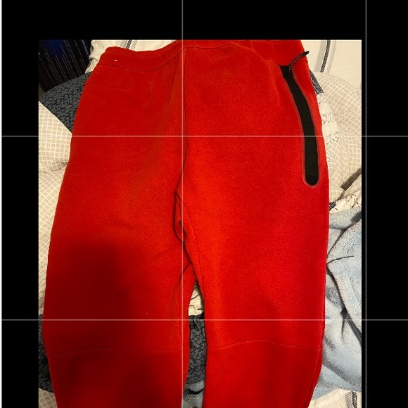 New red Nike tech pants - Picture 2 of 4